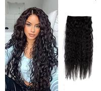 Pelo Women Synthetic Hair Clip In Hair Extensions Curly Artificial Hair Extension Bridal Hair Curly Extension Curly Secret Invisible Hidden Extension For Women And Girls Black Pack Of 1