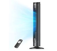 PELONIS 42-Inch Tower Fan, Standing Fan with Remote, Quiet Bladeless Cooling with 5 Speeds and 9-Hour Timer, Oscillating Electric Fan with LED Display, Floor for Bedroom Home