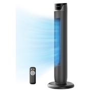 PELONIS 75° Oscillating Tower Fan with Remote, 6m Long Distance & 5 Speeds & 4 Modes (Auto/Normal/Natural/Sleep) ,15H Timer, 39db Quiet Cooling For Bedroom/Home/Office, Powered By Midea
