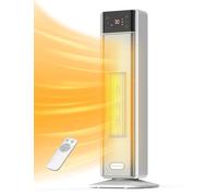 PELONIS Electric Heater, 2000W Energy Efficient Silent Space Portable Heater with 24H Timer, Ceramic Room Fan Heaters for Home with 75° Oscillation Thermostat and Tip-Over & Overheat Protection