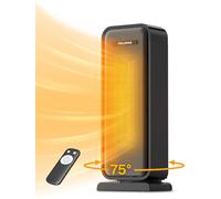 PELONIS Electric Heater, 2000W Energy Efficient Space Silent Room Heater, Portable Ceramic Fan Heaters, Thermostat 2 Settings 12H Timer, Overheat & Tip Over Protection, for Bedroom