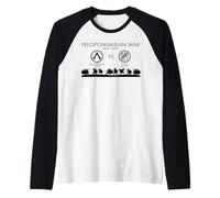Peloponnesian War Ancient Greece Athens and Sparta Raglan Baseball Tee