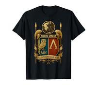 Peloponnesian War Athens Sparta Emblem Owl Lambda Crest T-Shirt