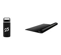 Peloton Glass Water Bottle 16 oz Bike Mat Bundle