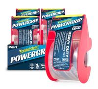 Pelri POWERGRIP Heavy Duty Compact Packing Tape, Quiet, Crystal Clear, 48 mm x 30 m, 4 Rolls with Dispensers, Total 120 m, Strong Adhesion for Office, Packaging, Shipping & Moving XD55