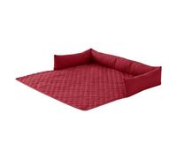 Pelsbarn Cooling Bed, 2025 New Heatrelief Cooling Dog Mat, Self Cool Dog Sofa Mat with Ice Silk Fabric, Non-Slip Bottom, Machine Washable, Foldable Large Durable Anti-Scratch Gel Pad (Red, L)