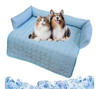 Pelsbarn Cooling Bed mit Ice Silk, Selbstkühlendes Sofa für Hunde, Atmungsaktive Cooling Mat für große & kleine Hunde, Rutschfest, Waschbar, auch als Hundebett fürs Auto (Blue, 70 * 70cm)