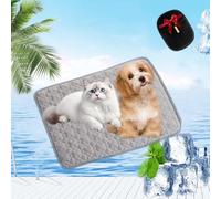 Pelsbarn Cooling Mat, Pelsbarn Cooling Mat for Dogs, 3-Layer System, Self Cool Dog Sofa, Washable, Non-Slip Bottom, Dog Couch Bed for Sofa, Floor, Car (Grey,XL(100 * 75cm))