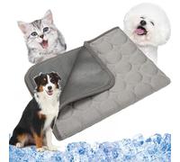Pelsbarn Cooling Mat, Pelsbarn HeatRelief Dog Cooling Mat, Self Cool Dog Sofa Pad with Ice Silk Fabric, Durable Anti-Scratch Gel Pad, 4 Times Effective Cat Cold Blanket for Pet (Gray, XXL)