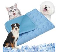Pelsbarn Cooling Mat, Pelsbarn HeatRelief Dog Cooling Mat, Self Cool Dog Sofa Pad with Ice Silk Fabric, Durable Anti-Scratch Gel Pad, 4 Times Effective Cat Cold Blanket for Pet (Dark blue, XL)