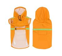 Pelsbarn Rain Jacket for Dogs, Reflective Waterproof Dog Raincoat, Adjustable, Lightweight Hooded Dog Jacket for Small to Large Dogs and Puppies
