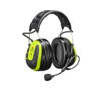 Peltor 3M WS ALERT X MRX21A4WS6 Earmuff, 30 dB, Yellow, Bluetooth Headset with Noise-Cancelling Boom Microphone, Hygiene Kit Reminder, for Noisy Environments