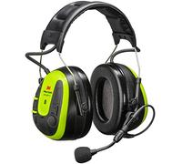Peltor 3M WS ALERT X MRX21A4WS6 Earmuff, 30 dB, Yellow, Bluetooth Headset with Noise-Cancelling Boom Microphone, Hygiene Kit Reminder, for Noisy Environments