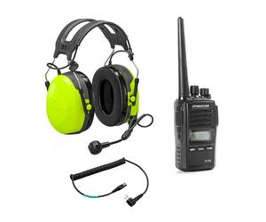 Peltor CH3 and Dynascan R58 Walkie talkie Communication kit composed of a Dynascan R-58 walkie-talkie and 3M Peltor CH-3 headphones with FLEX cable