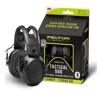 Peltor Sport Tactical 500 Smart Electronic Hearing Protector with Bluetooth Technology, Black, Uncorded, 26 dB NRR, Ideal for Shooting, Hunting