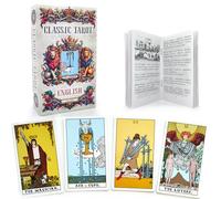 Pelucton 78-card Classic Tarot Deck for Beginners with Guidebook in English. Traditional Fortune-telling cards, Unique Divination Cards Gifts