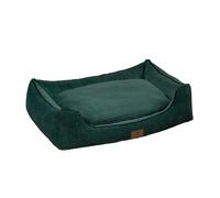 Peluvio Hirado Dog Bed Sofa with Raised Sides, Washable Removable Zip Cover, Non Slip Design, Soft Corduroy Bolster Cushion for Cosy Comfort, Machine Washable at 30°C Pet Pillow Cushion
