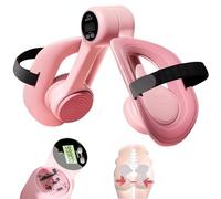 Pelvic Floor Exercise Devices, 360°Adjustable Pelvic Floor Muscle Trainer with Led Display, Leg Straps, Kegel Trainer for Postpartum Rehabilitation, Home Fitness Equipment for Hip, Leg, Arm (Pink)