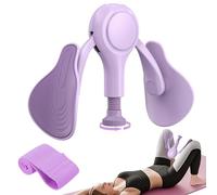 Pelvic Floor Muscle Trainer for Women Men, 7-32kg Inner Thigh Exerciser Kegel Pelvic Floor Trainer, Thigh Trainer Leg Exerciser for Postnatal Recovery, Pelvic Floor Exercise Devices with Band (Purple)