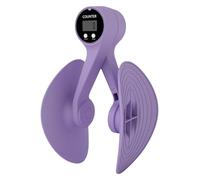 Pelvic Floor Trainer - Ergonomic Inner Thigh Exerciser, Thighs Master For Postpartum Rehabilitation, Compact Leg Exercise Gear, Adjustable Spring, Pink Purple Hip Muscle Equipment | Portabl