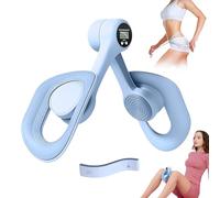 Pelvic Floor Trainer for Women, Thigh Master, Pelvic Floor Exercise Devices Automatic Counting 360°Rotating Thigh Exerciser with Resistance Band, Workout Equipment for Home Gym, Blue