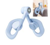 Pelvic Floor Trainer, Pelvic Floor Muscle Trainer for Men & Women, 360° Rotating Pelvic Floor Exerciser, Automatic Counting, Inner Thigh Exerciser, Pelvic Floor Strengthener for Home Gym Use (Blue)