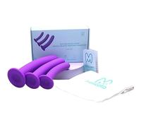 Pelvic Floor Trainer Set by Moscoto®, 3-Piece Large Set for Beginners to Advanced, Soft Silicone Muscle Dilators, Complete with Cotton Travel Pouch