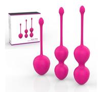 Pelvic Floor Training Balls - for Bladder Control and Pelvic Floor Exercises - Set of 3 Silicone Cone Exercise Weights & Control with Training Set for Women