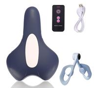 PelviPulse Pro Smart Kegel Exerciser, USB-C Rechargeable Pelvic Floor Trainer for Men Women, Beginner-Friendly, Sit & Train, Quiet, Portable, Helps Bladder Control, Core Strength (Blue+Thigh Master)