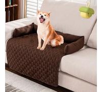 Pelzbarn Cooling Sofa Bed, Dog Bed, Cooling Bed, Pelsbarn HeatRelief Cooling Dog Bed, Give Your Dog Cooling Support and Comfort (Dark Brown, 90 cm x 90 cm)