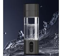 PEM Electrolysis Hydrogen Generator 8000PPB Display Portable Rechargeable Water Bottle Black