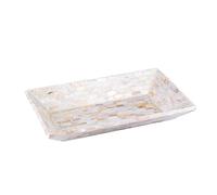 PEMAR 11.8"x7.1" Mother of Pearl Vanity Tray, Small Decorative Dish
