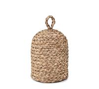 PEMAR Natural Wicker Door Stopper with Handle, Decorative Door Stop, Heavy Indoor Doorstop, Rustic Farmhouse Blocker Jammer 5.1''D x 7.5''H (Seagrass)