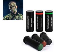 Pemarlis 3-Colour Camouflage Make-up Camouflage Set,Camouflage Face Paint Sticks Kit,Army Military CS Face Paint Camo Woodland,Camouflage Make-up Make-up Sticks,Make-up Bodypainting