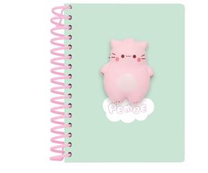 PEMBE THE PINK CAT - Front Notepad, Notebook, Notebooks, Ideal for School Age Children, Comfortable and Versatile, Quality and Resistance, 13.5 x 1.7 x 17.8 cm