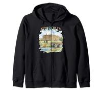 Pembereley Watercolor Pride and Prejudice Zip Hoodie