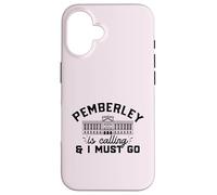 PEMBERLEY is calling & I MUST GO Pride Prejudice Austen Meme Case for iPhone 16
