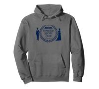 Pemberley Social Club Est. 1813 Navy Print Pullover Hoodie