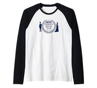 Pemberley Social Club Est. 1813 Navy Print Raglan Baseball Tee
