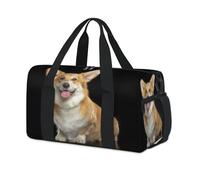Pembroke Dog Welsh Corgi Sport Duffel Bags for Kids Girls Boys Women Men Dog Overnight Weekender Travel Bag Tote Carry Gym Casual Duffel Bags