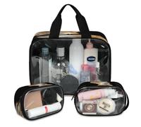Pembroke Dog Welsh Corgi Travel Makeup Bag for Women Men, Dog Translucent Cosmetic Bags 3 Pcs Large Shower Wash Pouch Toiletry Cosmetic Toiletries Organizer
