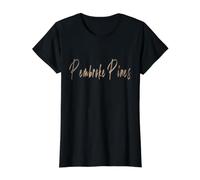 Pembroke Pines Florida Vintage Elegant Design Value Graphic T-Shirt, Women, Black, XL