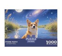 Pembroke Welsh Corgi 1000 Jigsaw for Adults Puzzles Beautiful Decoration Puzzle Colourful, Challenging Cute Pet Dog Brainteasing Adults Jigsaw Puzzle 38x26cm/1000pcs