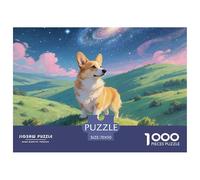 Pembroke Welsh Corgi 1000 Jigsaw for Adults Puzzles Beautiful Decoration Puzzle Fun Challenging Cute Pet Dog Brainteasing Adults Jigsaw Puzzle 70x50cm/1000pcs Educational Games