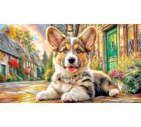 Pembroke-Welsh-Corgi 1000 Piece Challenging Puzzles Puzzle for Adults Recycled Paper Fun and Challenging Family Game for Relaxation, Creativity & Gift Giving 70x50/1000pcs