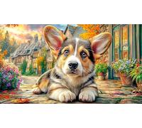 Pembroke-Welsh-Corgi 1000 Piece Educational Game Decompression Puzzle Recycled Paper Fun Present & Activity for Home for Wall Decoration and Gifts 38x26/1000pcs