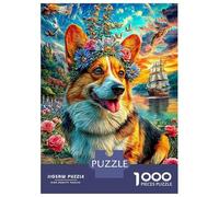Pembroke Welsh Corgi 1000 Piece Jigsaw Puzzle for Adults And Kids-Challenging Hard Puzzle Game,Home Decoration & Family Fun 70x50cm/1000pcs