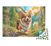 Pembroke Welsh Corgi 1000 Piece Jigsaw Puzzle for Adults And Kids-Challenging Puzzle Game,Home Decoration & Family Fun 38x26cm/1000pcs