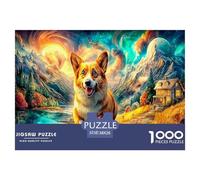 Pembroke Welsh Corgi 1000 Piece Jigsaw Puzzles for Adults Educational Games Beautiful Home Decoration Art Colorful DIY Craft 38x26cm/1000pcs