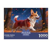 Pembroke Welsh Corgi 1000 Piece Jigsaw Puzzles Fun Challenging Modern Pet Dog Classic Educational Games for The Whole Gifts for Women Men 38x26cm/1000pcs